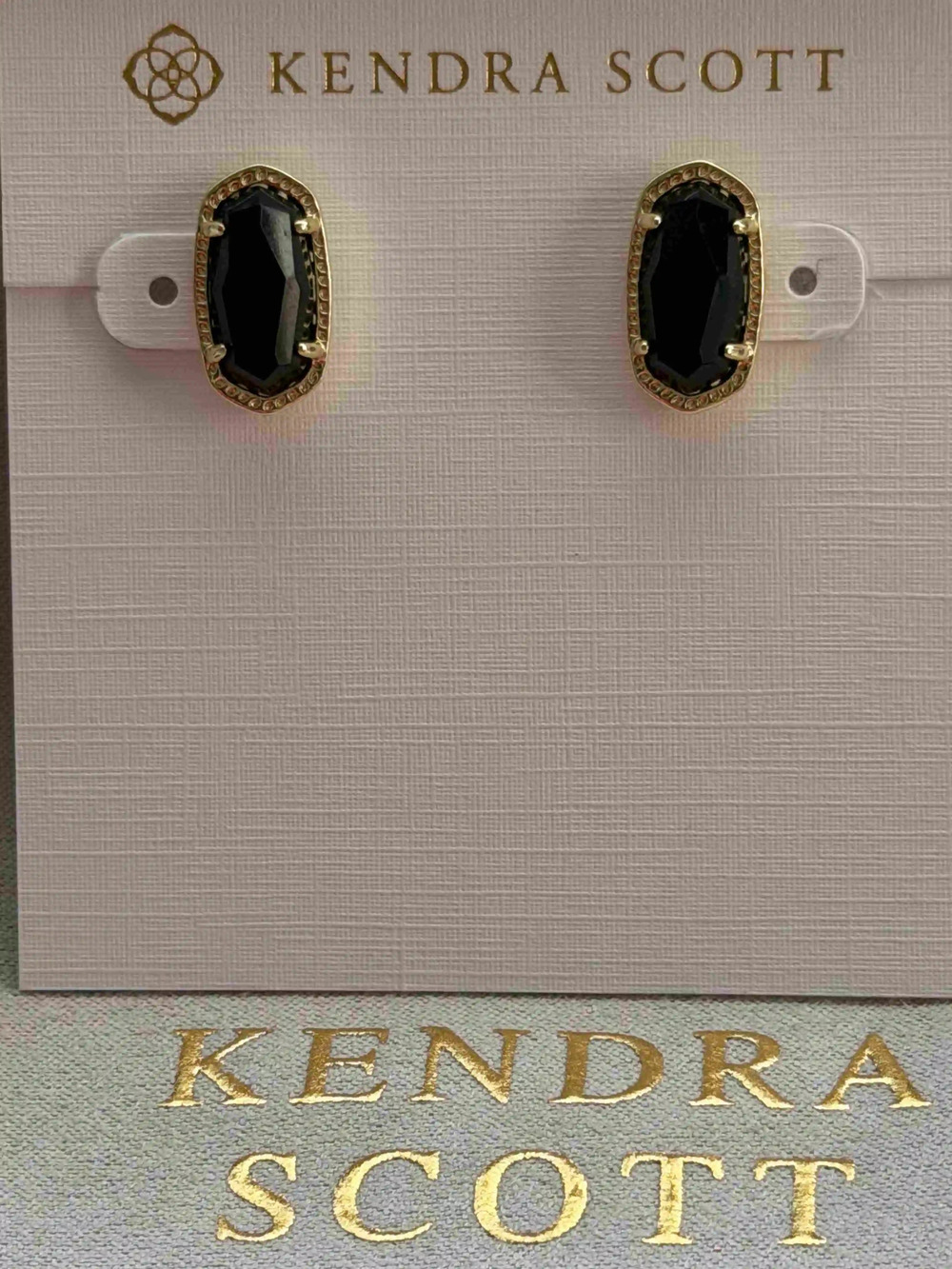 Kendra Scott Ivory Pearl Black Stud Earrings